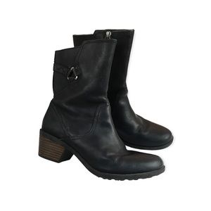 Teva S/N1012463 Black Leather Boots Size 9.5